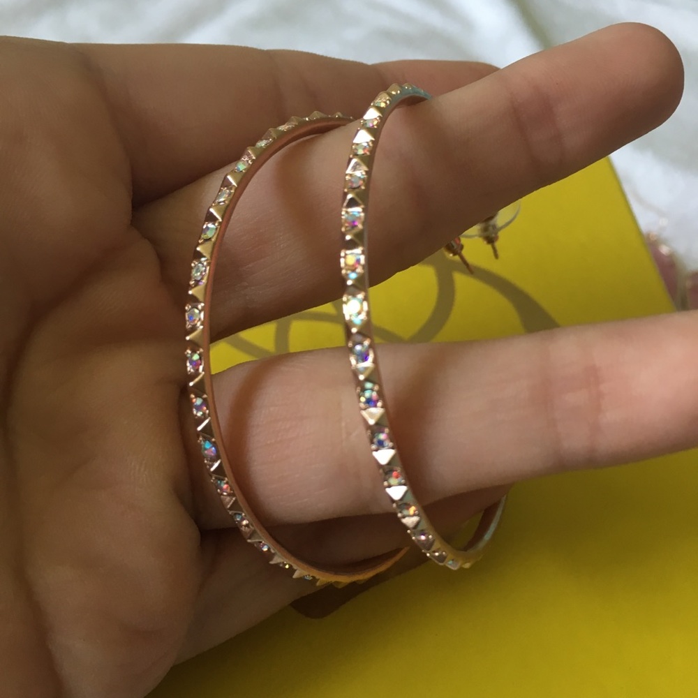 Rose gold Val hoops